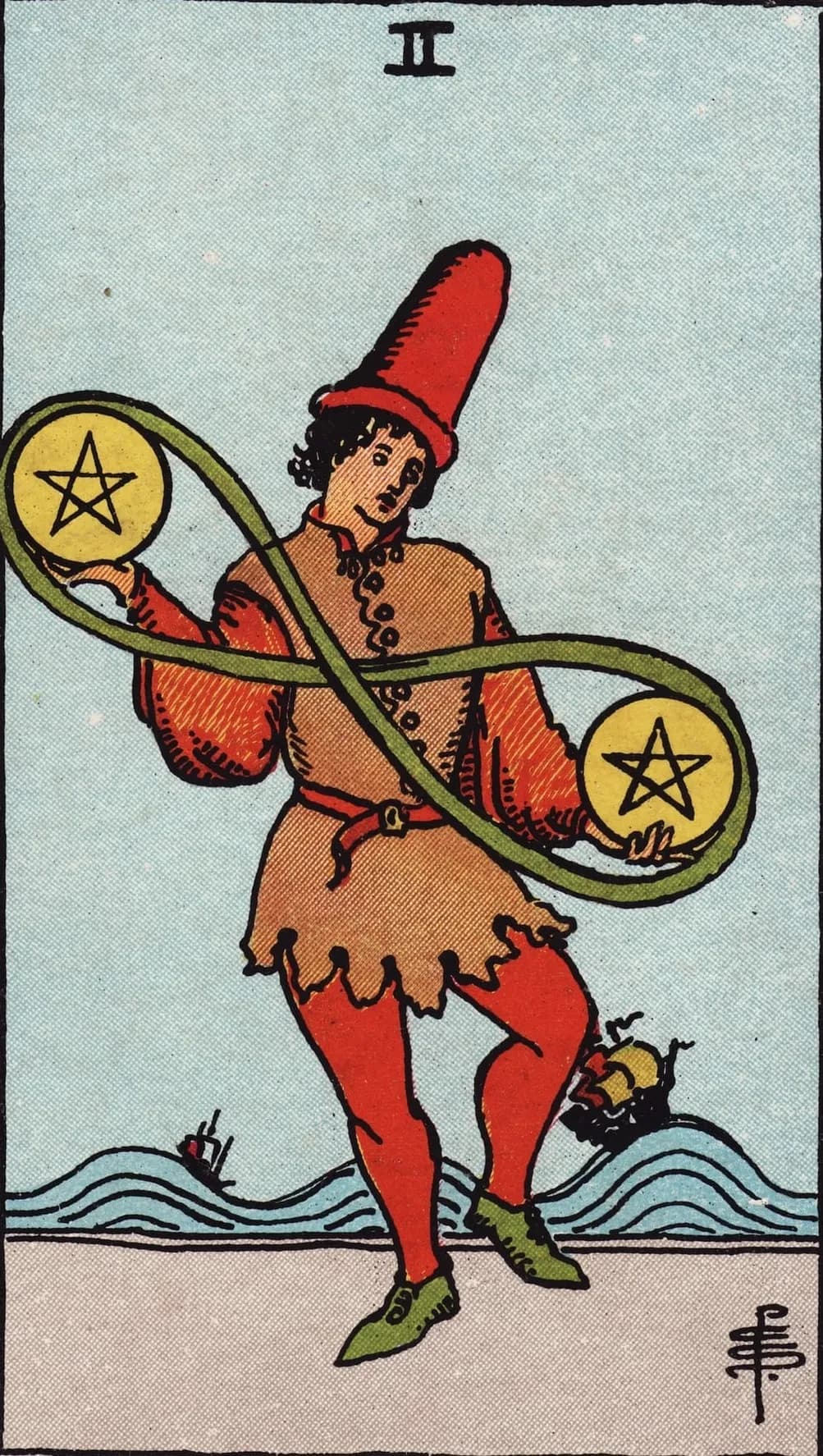 Two of Pentacles Card