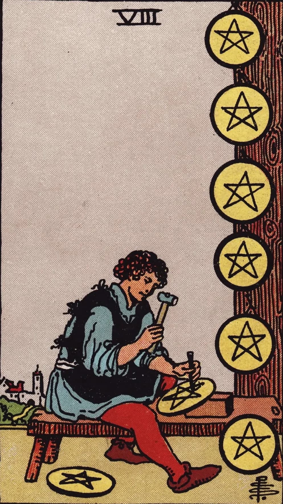 Eight of Pentacles Card
